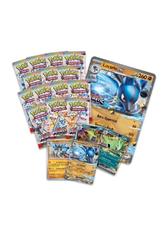 Коллекционная карточная игра Pokemon: Scarlet & Violet Prismatic Evolutions. Премиум коллекционный бокс Lucario Ex и Tyranitar Pokemon TCG (393443801)
