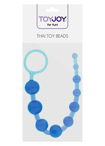 Анальная цепочка с шариками разного диаметра, голубая, 25 см х 2 см Toy Joy (289783982)