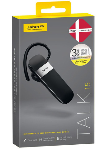 Гарнитура Talk 15 SE Bluetooth моночерная Jabra (280877719)