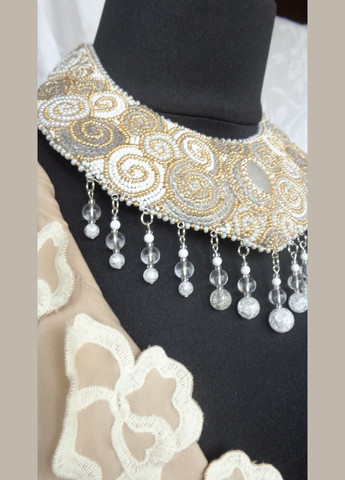 Ожерелье ручной работы из бисера и натуральных камней "Хрустальная бесконечность" No Brand (358224424)