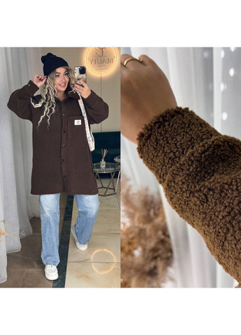 Сорочка-пальто тепла щільний барашек Тедді,Туреччина,на ґудзиках Україна (365234522)