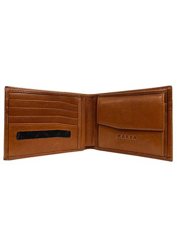 Чоловіче портмоне з натуральної шкіри коньячне Karya (336377929)