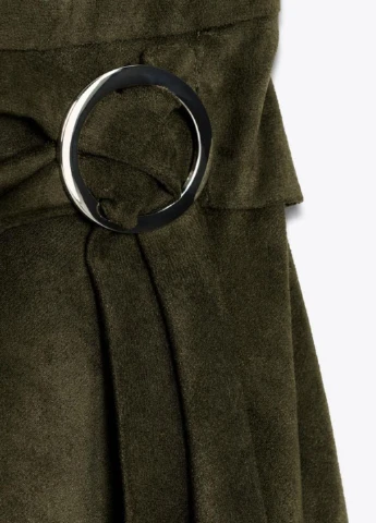 Оливковое (хаки) кэжуал платье Zara однотонное