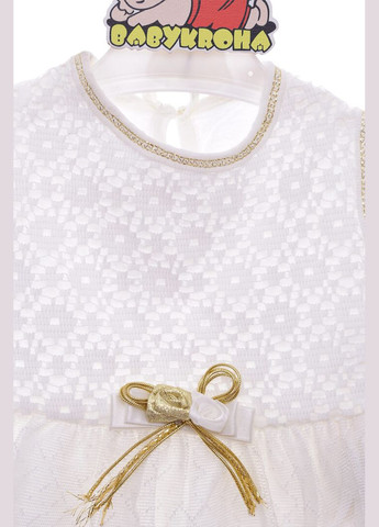 Белое платье летнее нарядное трикотажное с бантиком белое 80 см (38313) BABYKROHA (323470165)