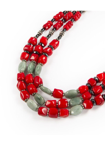 Намисто "Коралія" Корал, Жадеїт, Гематит Fursa fashion (362138740)