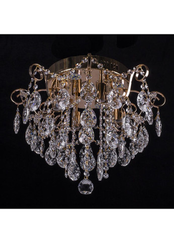 Кришталева люстра, класична з пультом та LED підсвічуванням на 4 лампочки золото E1136/4+4/FG No Brand (354229700)