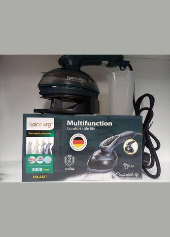 Відпарювач портативний для одягу 3000 Вт дорожній мініпраска для сухого та вологого прасування RB-2257 Rainberg (323014433)