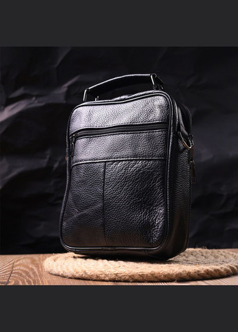 Сумка вертикальная кожаная 21270 Черная Vintage (298567011)