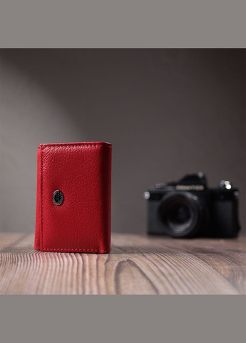 Жіночий гаманець із монетницею з натуральної шкіри 22729 Червоний st leather (306881441)