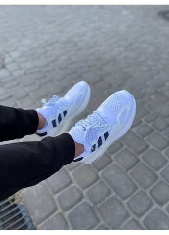 Білі Осінні кросівки чоловічі adidas zx 2k boost white iridescent 2 адідас zx 2k ізі буст No Brand