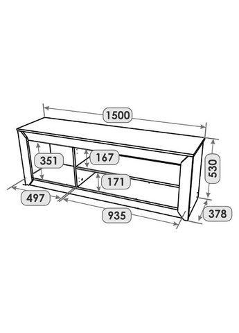 Тумба під телевізор Нордік ТВ1500 Білий + Дуб крафт золотий (DTM-5541) Еверест (315496308)