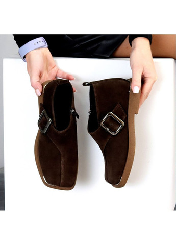 No Brand Замшеві туфлі коричневий з натуральна замша, — демісезон (369363752)