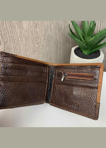 Чоловічий шкіряний гаманець портмоне з ковбоєм натуральна шкіра коричневий Gubintu (334730696)