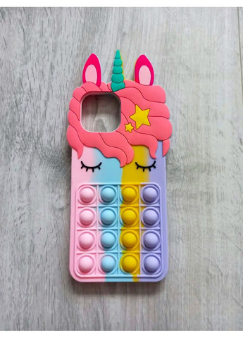 Чохол Pop it для 11 lite 5g Єдиноріг Поп іт антистрес силіконовий дитячий райдужний Xiaomi (360897033)