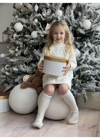 Молочна сукня туніка в'язана No Brand (372608129)