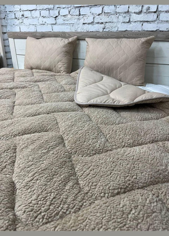 Ковдра хутряна полуторна 155х210 см Бежевий (П4К-Al-hutr-kovdra-003) No Brand (308754691)