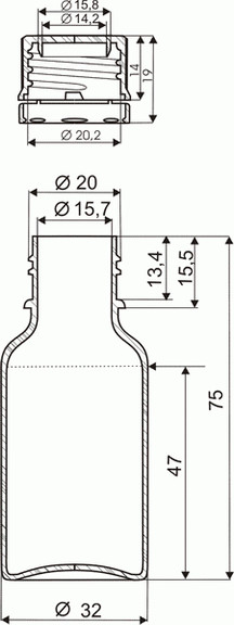 Флакон полимерный 30 мл с белой крышкой El Studio (332792958)