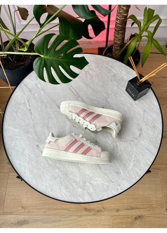 Кросівки жіночі Adidas Superstar Cappuccino Pink | Адідас Суперстар кремові No Brand кремові демісезони (360535104)