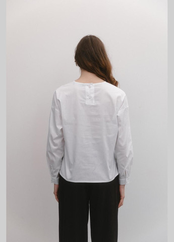Біла жіноча сорочка з ґудзиками на спинці біла mkaz6500-2 Modna KAZKA