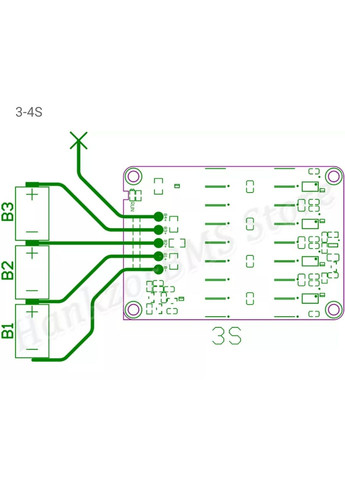 Балансир активний 3S-4S 5A li-ion Lifepo4 конденсаторний еквалайзер акумуляторів No Brand (326051983)