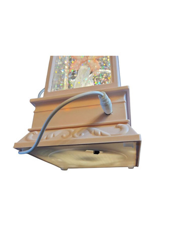 Светодиодный фонарь светильник-ночник розовый с ангелом и блестками No Brand (365754372)