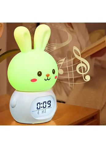 Годинник-кролик музичний з кольоровим світлом від USB та ААА YC-9117 No Brand (360801924)
