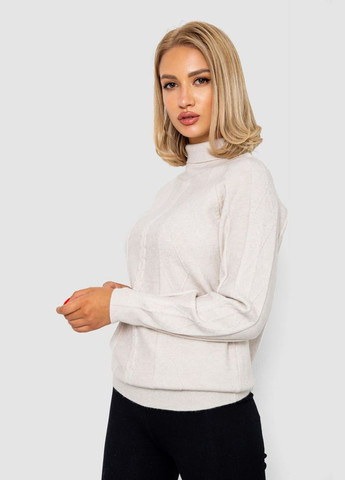 Гольф жіночий однотонний, колір світло-бежевий, Ager (298866599)