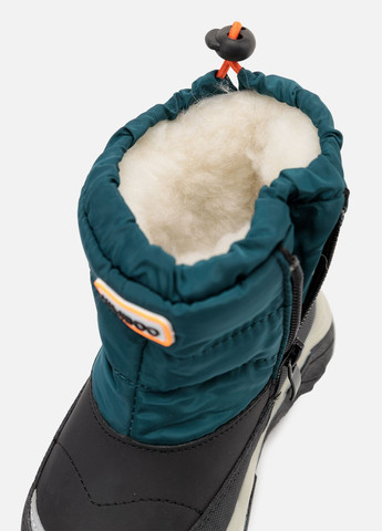 Бирюзовые зимние дутики для мальчика цвет бирюзовый цб-00262015 Kimboo