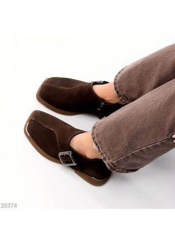 No Brand Замшеві туфлі коричневий з натуральна замша, — демісезон (369363752)