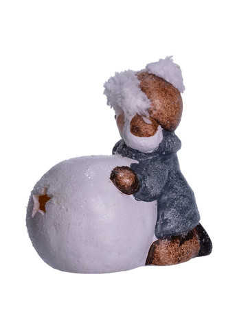 Новогодняя фигурка с подсветкой Девочка со снежным шаром из фарфора 11×7×12 (см) новогодний декор для дома на подарок CR-5-12 Yiwu (370706043)