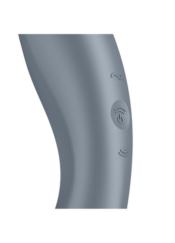 Вакуумный стимулятор с вибрацией Curvy Trinity 1 Bluegrey, игрушка 3в1 Satisfyer (333332603)
