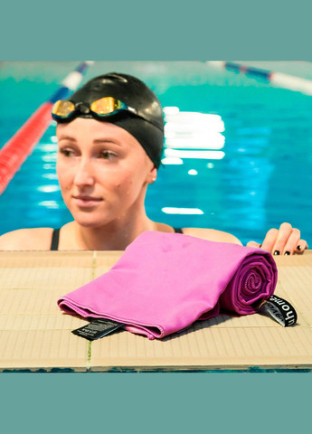 Дорожній спортивний рушник з мікрофібри з чохлом Рожевий (A-025673) Love You хакі