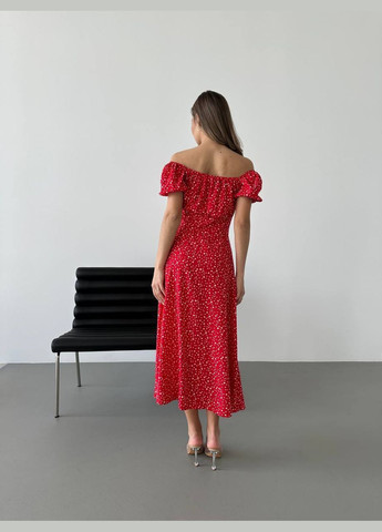 Красное праздничный, спортивное, деловое, повседневный, вечернее нежное платье софт SAVOY BRAND