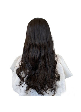 Парик женский длинный волнистый коричневый темный без челки с пробором 70см No Brand 7574 (299317365)