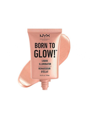 Хайлайтер кремовый Born To Glow Liquid Illuminator (18 мл) Gleam Golden peach pearl (LI02) NYX Professional Makeup (279363974)