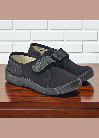 Чорні ортопедичні кеди для хлопчика на липучках валді Waldi