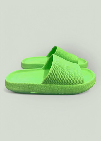 Неперевершені салатові шльопанці No Brand (329997807)