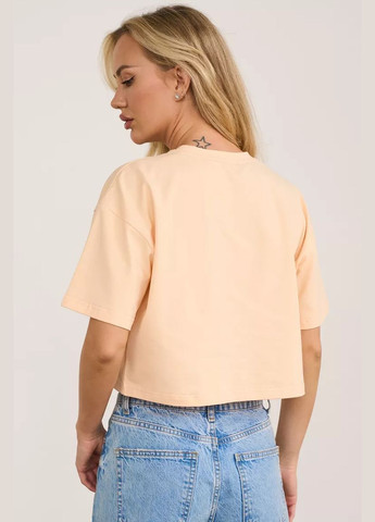 Бежева літня футболка жіноча бежевого кольору Let's Shop