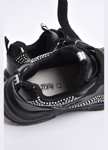 Чорні осінні кросівки для дівчинки чорного кольору Let's Shop