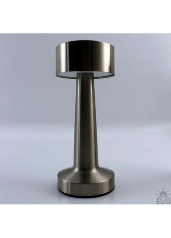 Настільна лампа сенсорна світлодіодна DOWN LIGHT з акумулятором 1200 mA Срібляста ESLLSE (365650667)