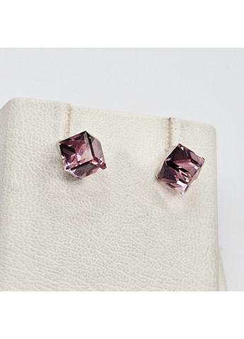 Серьги-пусеты серебряные с кристаллами Swarovski 2,03 г No Brand (369736728)