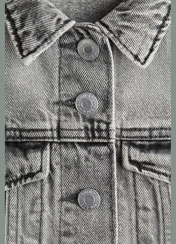 Сіра демісезонна дитяча джинсова куртка для дівчинки сірий (25072408) H&M