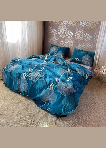 Постільна білизна бязь натуральна 100% бавовна ранфорс Півторний Блакитний 145 х 210 (24585218) No Brand (308755325)