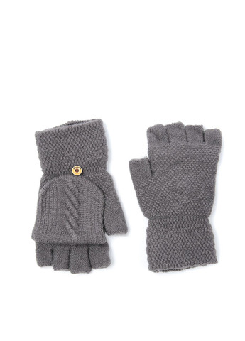 Митенки женские шерсть с акрилом серые АКЕЛЬ LuckyLOOK 671-973 (322789682)
