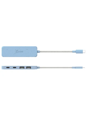 USB-хаб 2 USB-A/2 USB-C Синий (JCH342EC-N) J5create (400427373)
