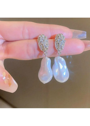 Сережки підвіски біжутерія No Brand барочна перлина (365268094)