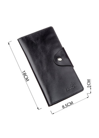 Мужской кожаный бумажник с отделениями для карт и монет черный (sku_16177) No Brand (327819349)