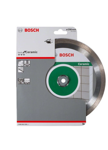 Алмазний диск Best for Ceramic (200х25.4 мм) круг відрізний по кераміці (23201) Bosch (295036330)