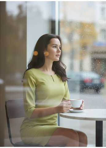 Гірчична вечірня сукня Mozah однотонна