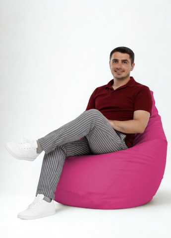 Крісло-мішок Груша Oxford M (115x75 см) Водовідштовхуючий Малиновий MrBean Груша M (370676407)